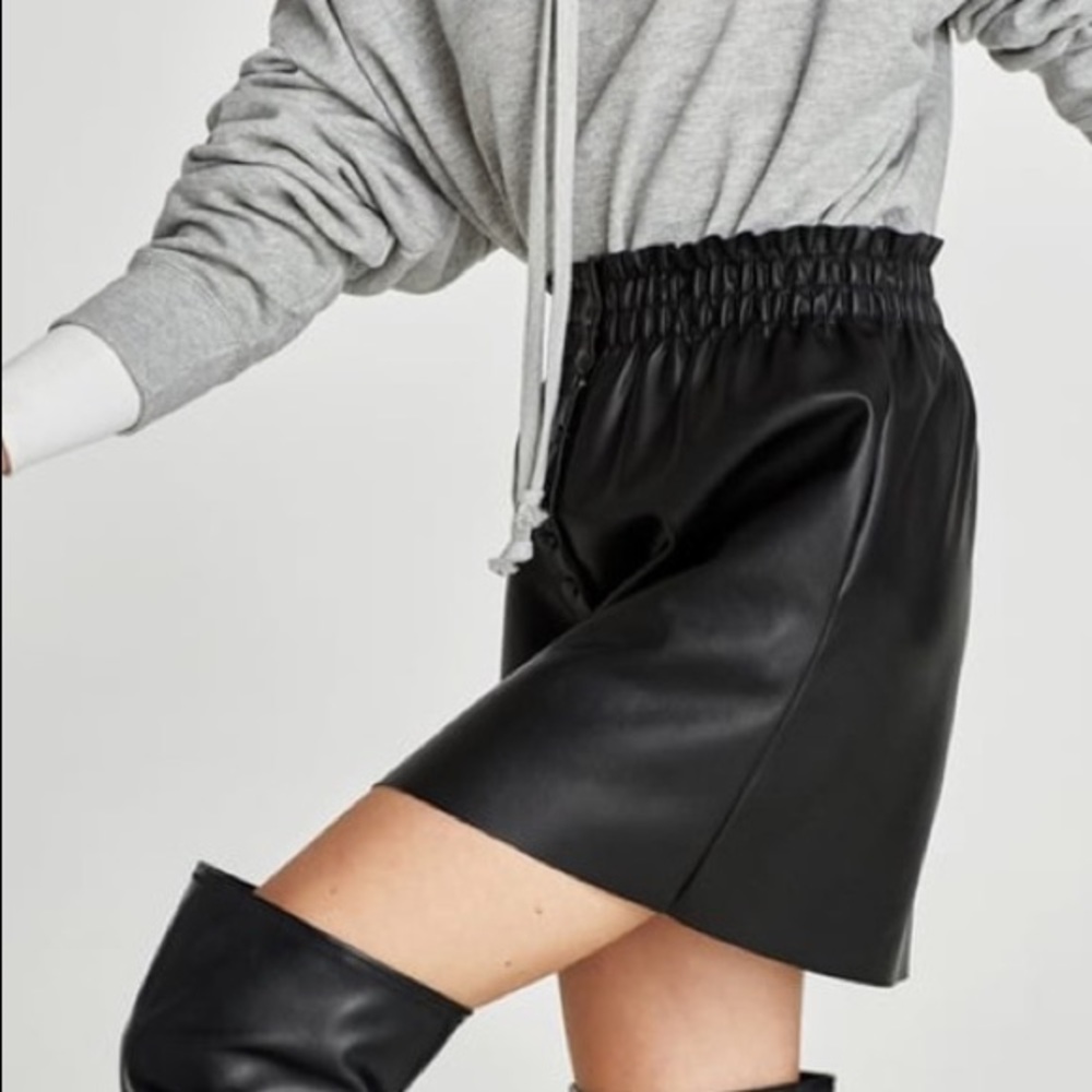 Zara Faux Leather Mini with Pockets